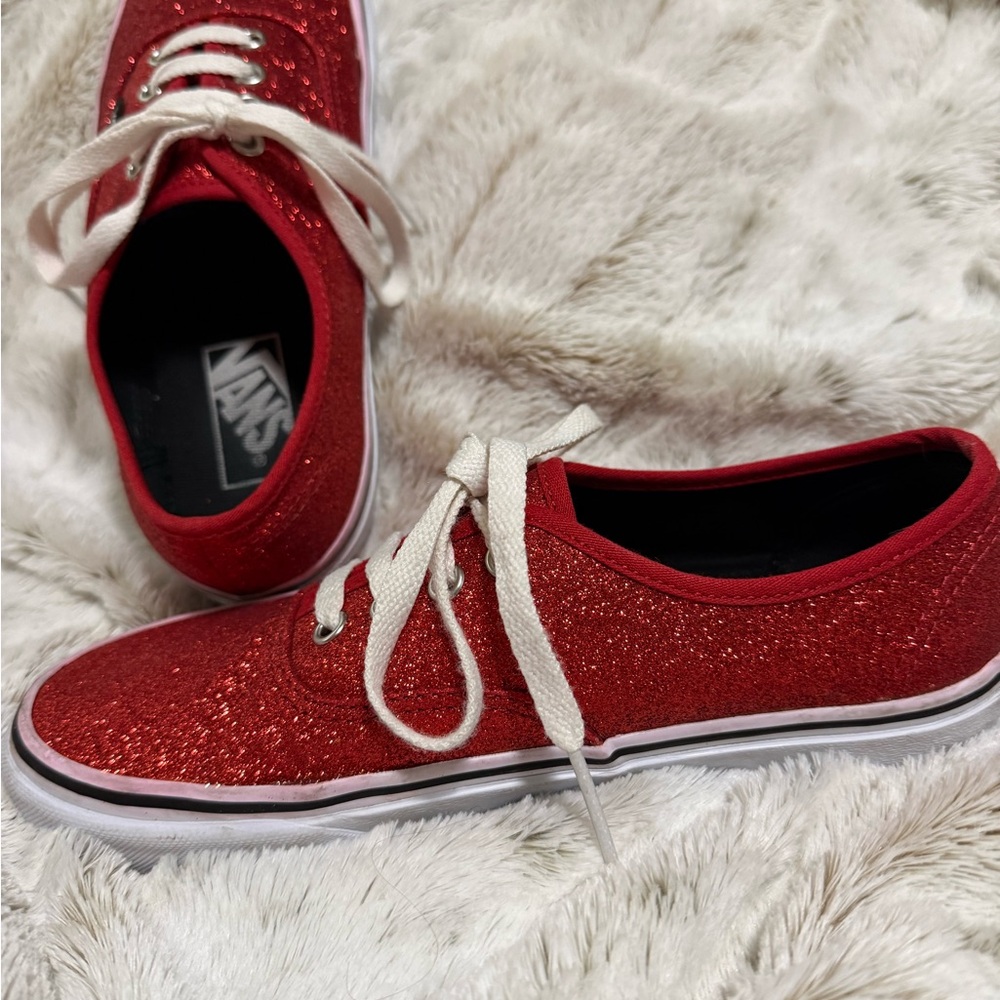 Vans Women's Sparkling Red Sneakers
